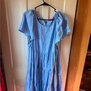 Lilly Pulitzer Light Blue 100% linen Dress